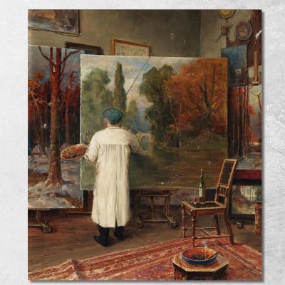 In Seinem Atelier Julius Sergius Klever jsk12 canvas print 
