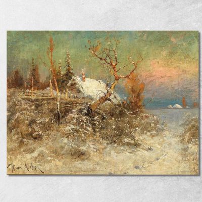 Winter On The Baltic Coast Julius Sergius Klever jsk28 canvas print 
