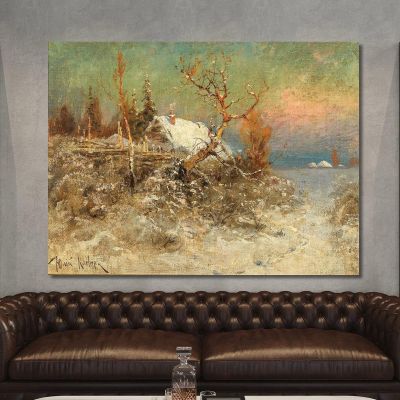 Winter On The Baltic Coast Julius Sergius Klever jsk28 canvas print 