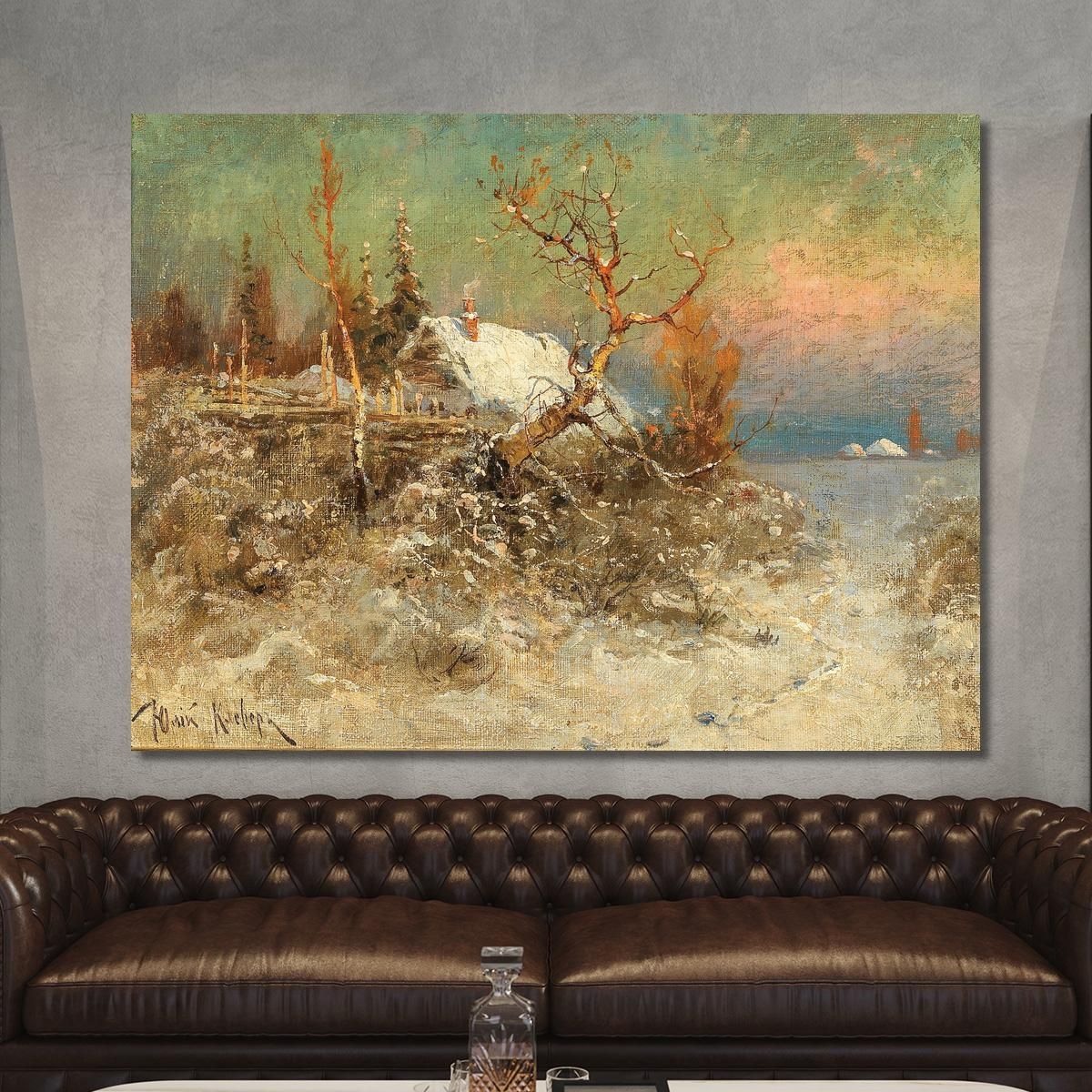 Winter On The Baltic Coast Julius Sergius Klever jsk28 canvas print 