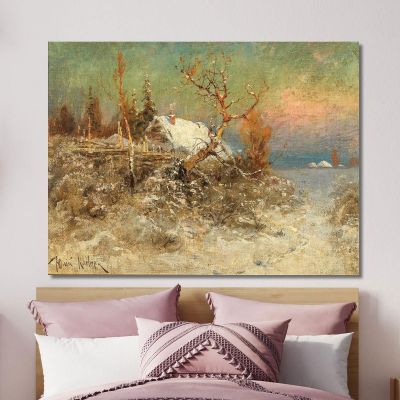 Winter On The Baltic Coast Julius Sergius Klever jsk28 canvas print 