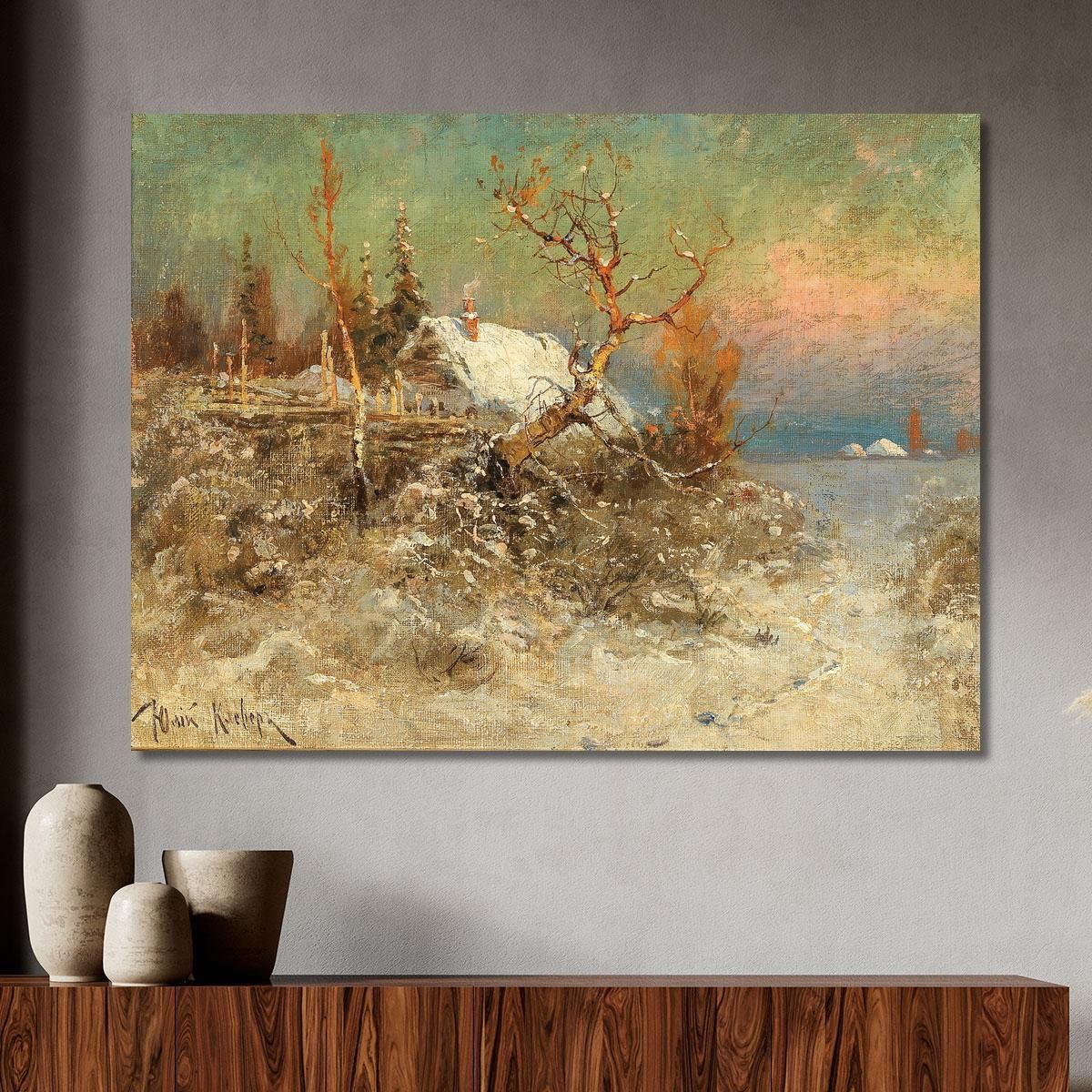 Winter On The Baltic Coast Julius Sergius Klever jsk28 canvas print 