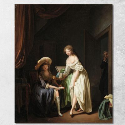 Comparing Little Feet Louis Léopold Boilly llb3 canvas print 