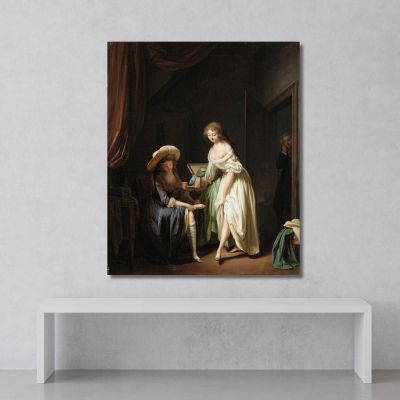 Comparing Little Feet Louis Léopold Boilly llb3 canvas print 