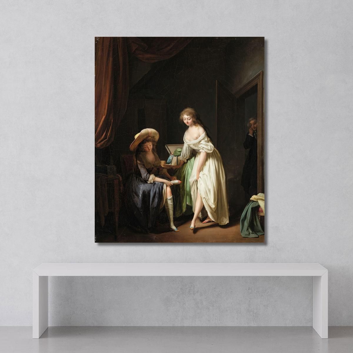 Comparing Little Feet Louis Léopold Boilly llb3 canvas print 