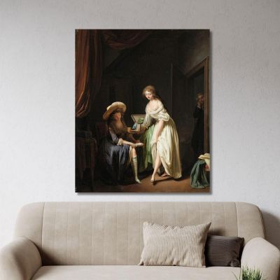 Comparing Little Feet Louis Léopold Boilly llb3 canvas print 