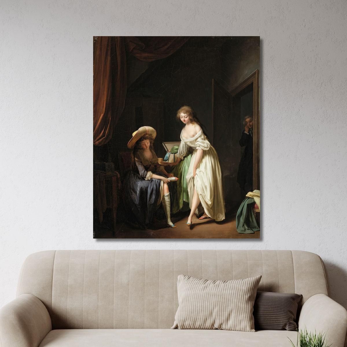 Comparing Little Feet Louis Léopold Boilly llb3 canvas print 