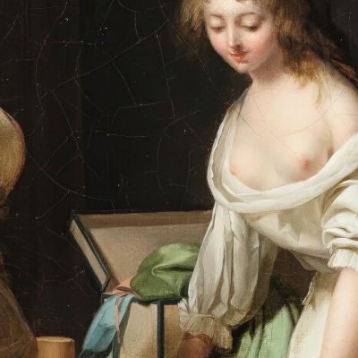 Comparing Little Feet Louis Léopold Boilly llb3 canvas print