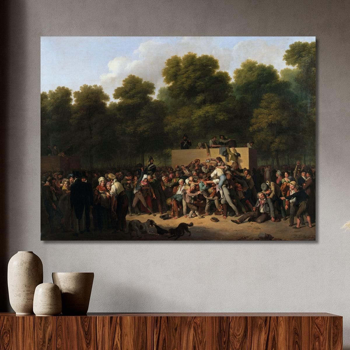 Distribution Of Wine And Food At The Champs-Élysées On The Occasion Of The King'S Festival Louis Léopold Boilly llb5 canvas pri