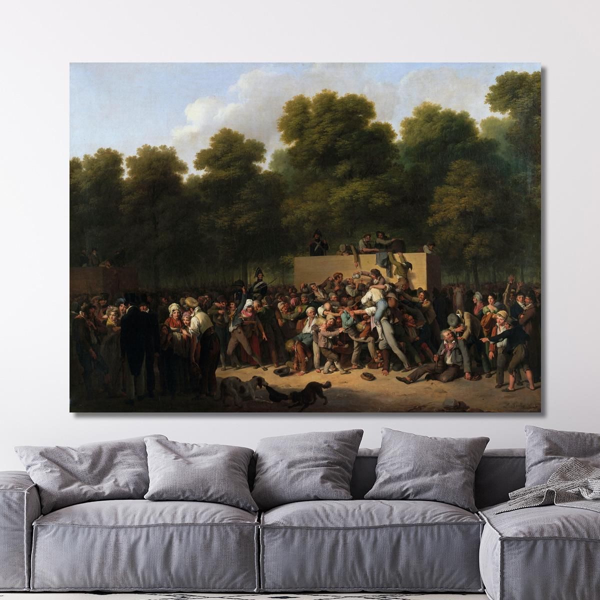 Distribution Of Wine And Food At The Champs-Élysées On The Occasion Of The King'S Festival Louis Léopold Boilly llb5 canvas pri