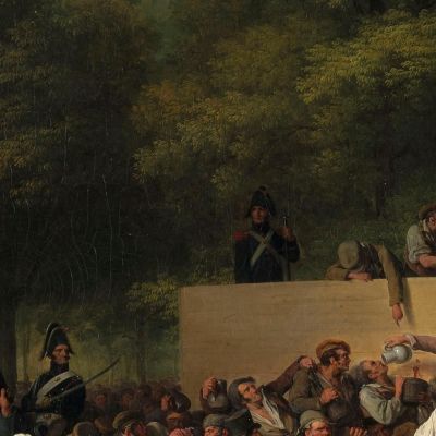 Distribution Of Wine And Food At The Champs-Élysées On The Occasion Of The King'S Festival Louis Léopold Boilly llb5 canvas pri