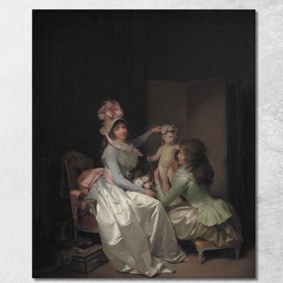 Garlanding The Statuette Of Cupid Louis Léopold Boilly llb8 canvas print 
