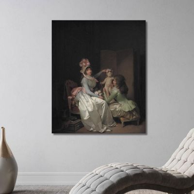 Garlanding The Statuette Of Cupid Louis Léopold Boilly llb8 canvas print 