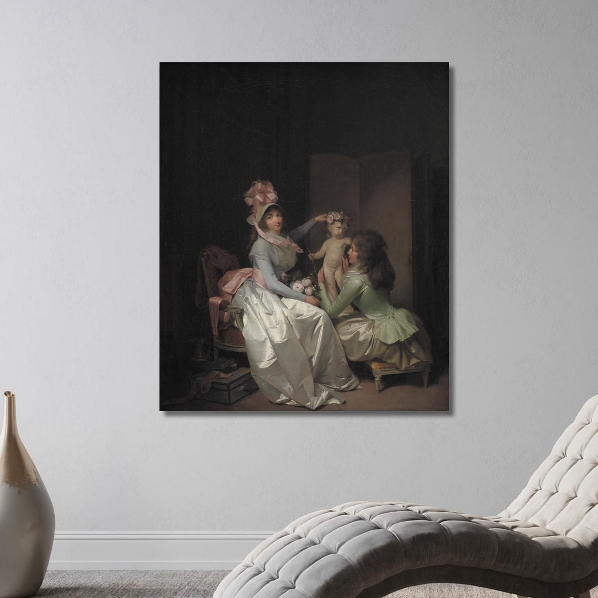 Garlanding The Statuette Of Cupid Louis Léopold Boilly llb8 canvas print 
