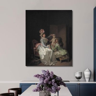 Garlanding The Statuette Of Cupid Louis Léopold Boilly llb8 canvas print 