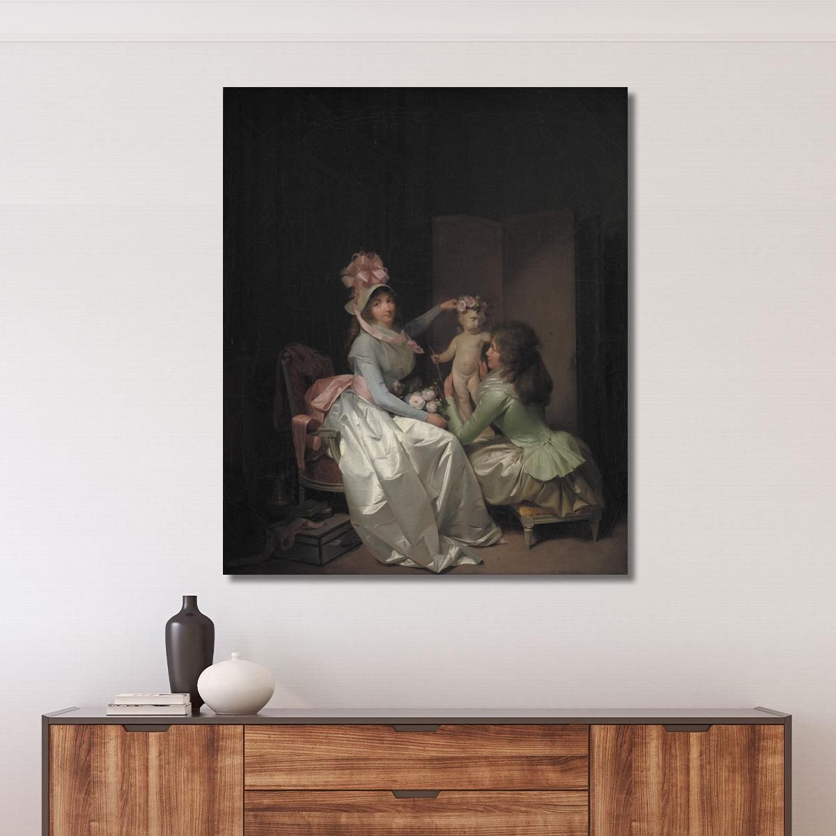 Garlanding The Statuette Of Cupid Louis Léopold Boilly llb8 canvas print 