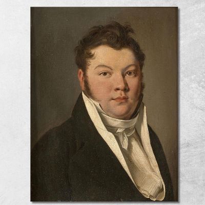 Portrait Of A Man In A Black Jacket Louis Léopold Boilly llb33 canvas print 