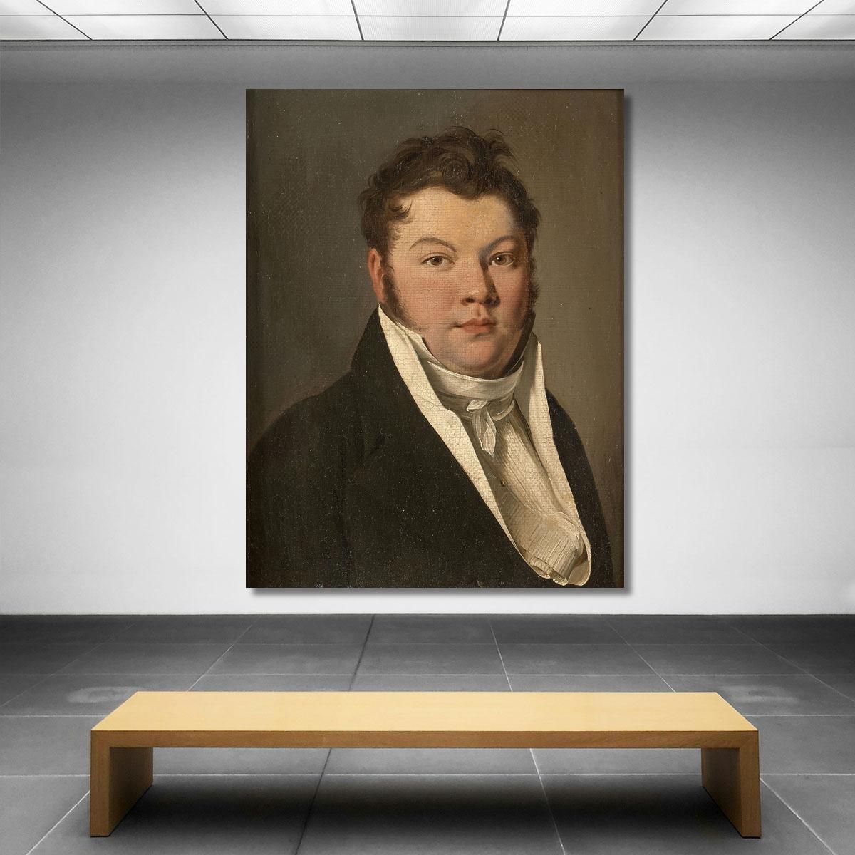 Portrait Of A Man In A Black Jacket Louis Léopold Boilly llb33 canvas print 