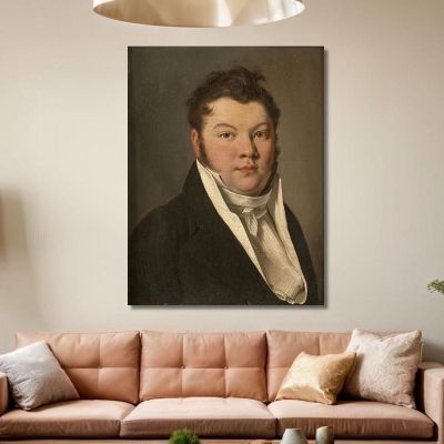 Portrait Of A Man In A Black Jacket Louis Léopold Boilly llb33 canvas print 