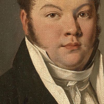 Portrait Of A Man In A Black Jacket Louis Léopold Boilly llb33 canvas print