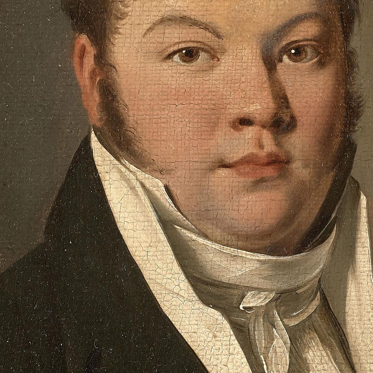 Portrait Of A Man In A Black Jacket Louis Léopold Boilly llb33 canvas print