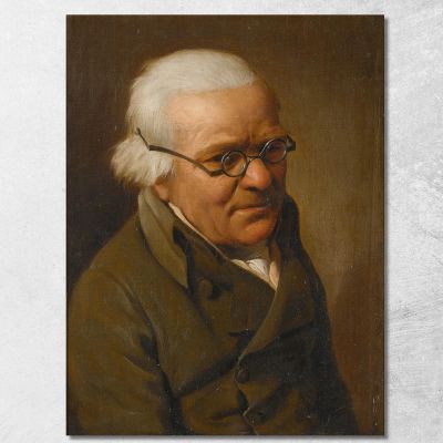 Portrait Of A White-Haired Man Half-Length Wearing Glasses Louis Léopold Boilly llb40 canvas print 