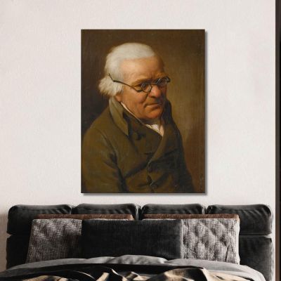 Portrait Of A White-Haired Man Half-Length Wearing Glasses Louis Léopold Boilly llb40 canvas print 