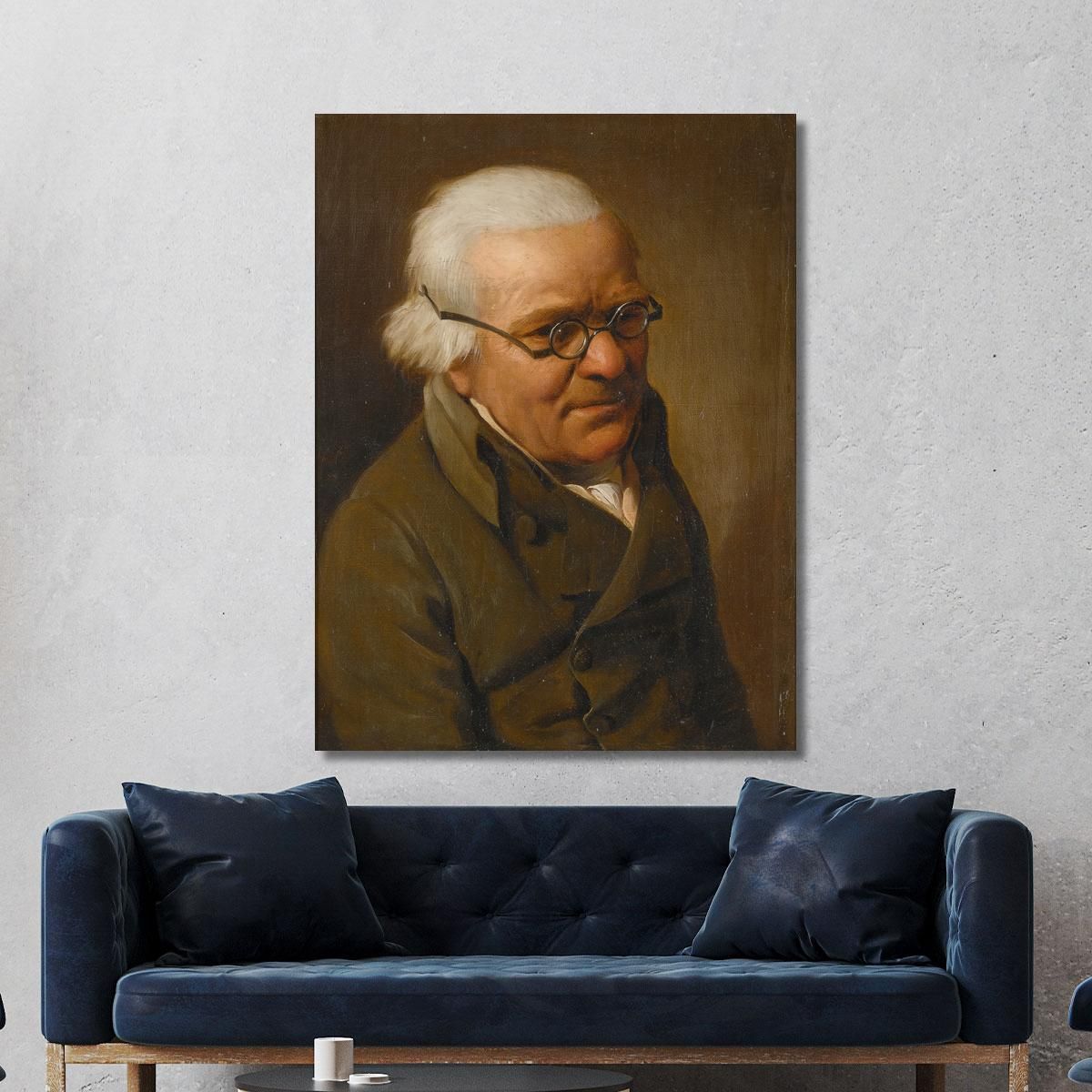 Portrait Of A White-Haired Man Half-Length Wearing Glasses Louis Léopold Boilly llb40 canvas print 
