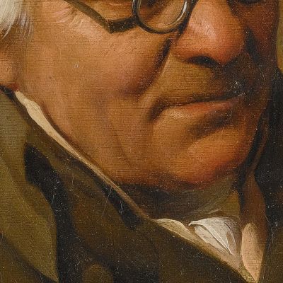 Portrait Of A White-Haired Man Half-Length Wearing Glasses Louis Léopold Boilly llb40 canvas print