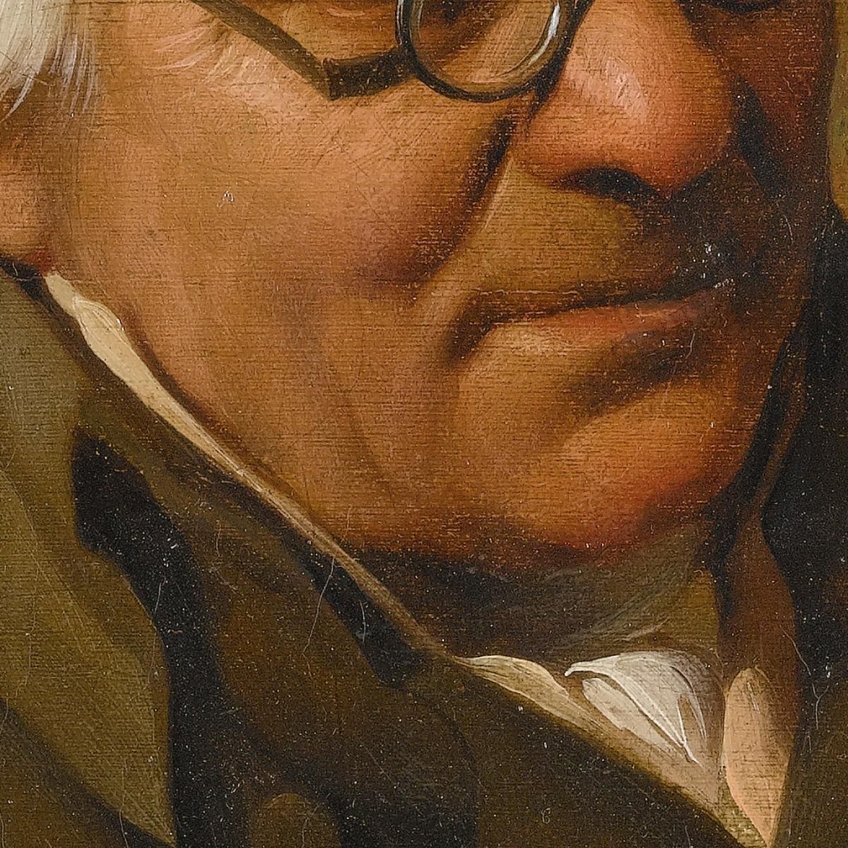 Portrait Of A White-Haired Man Half-Length Wearing Glasses Louis Léopold Boilly llb40 canvas print