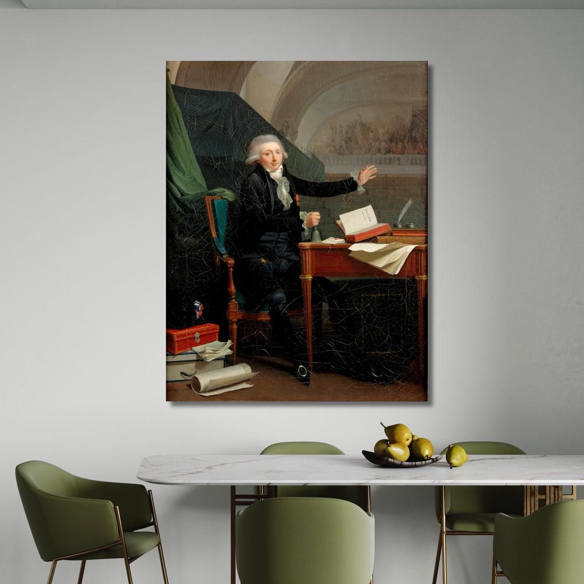 Portrait Of Jan Anthony D'Averhoult (1756-1792) Louis Léopold Boilly llb44 canvas print 