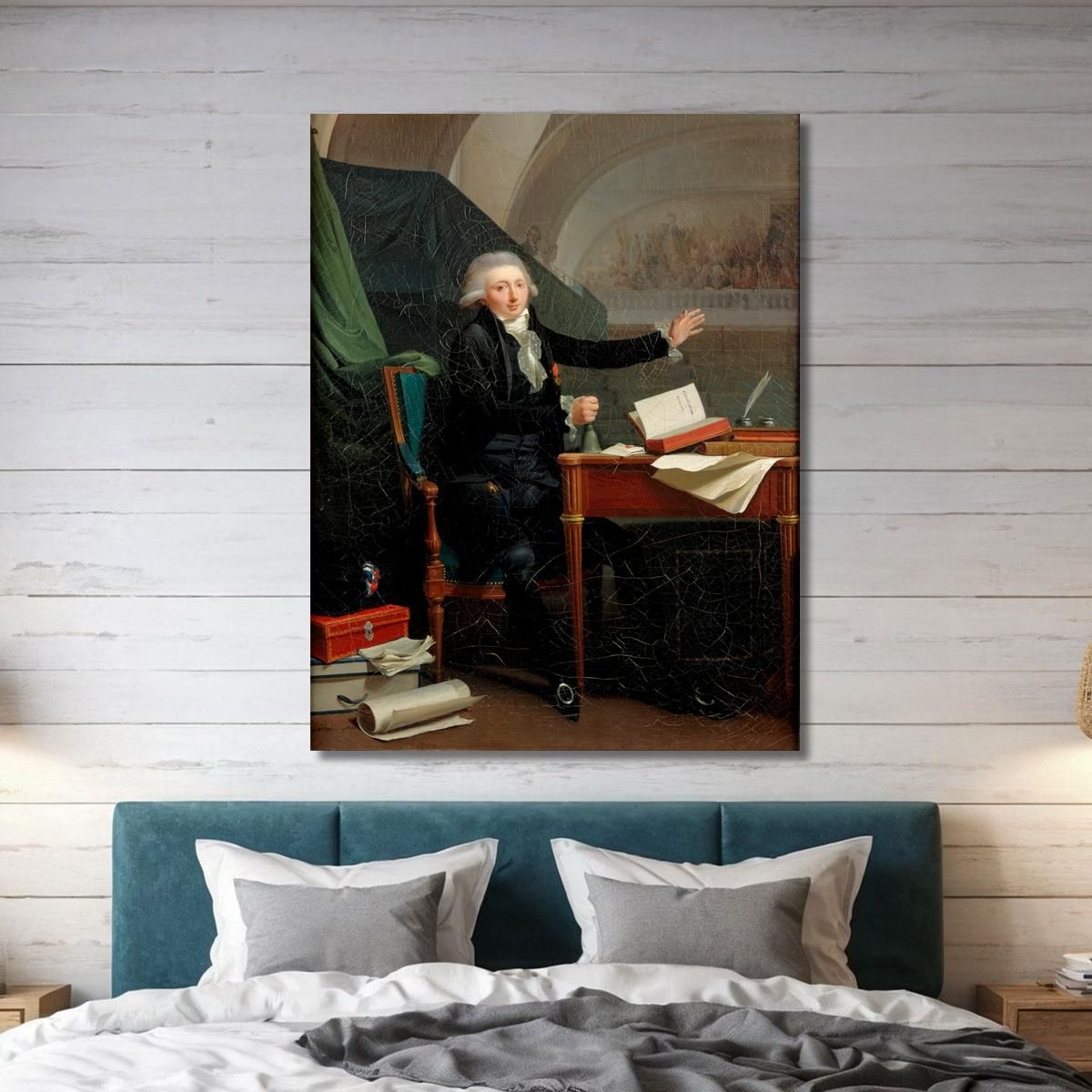 Portrait Of Jan Anthony D'Averhoult (1756-1792) Louis Léopold Boilly llb44 canvas print 