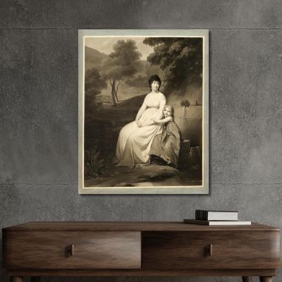 Portrait Said To Be Of Mrs. Tallien And Her Daughter In A Park Louis Léopold Boilly llb47 canvas print 