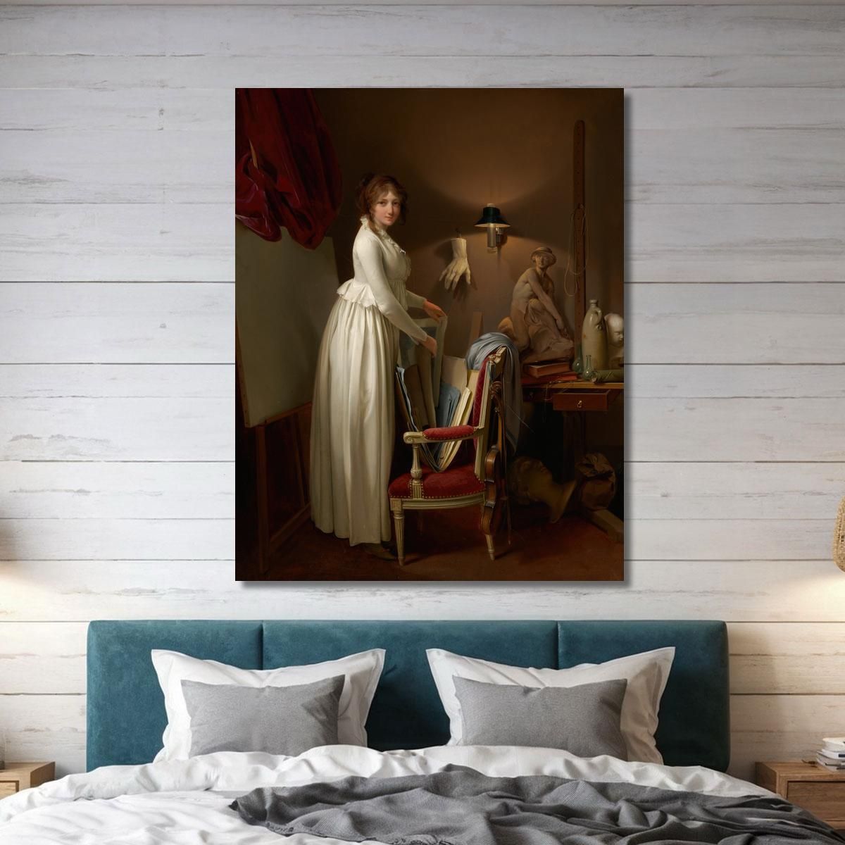 The Artist'S Wife In His Studio Louis Léopold Boilly llb50 canvas print 