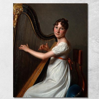 The Young Harpist Louis Léopold Boilly llb66 canvas print 
