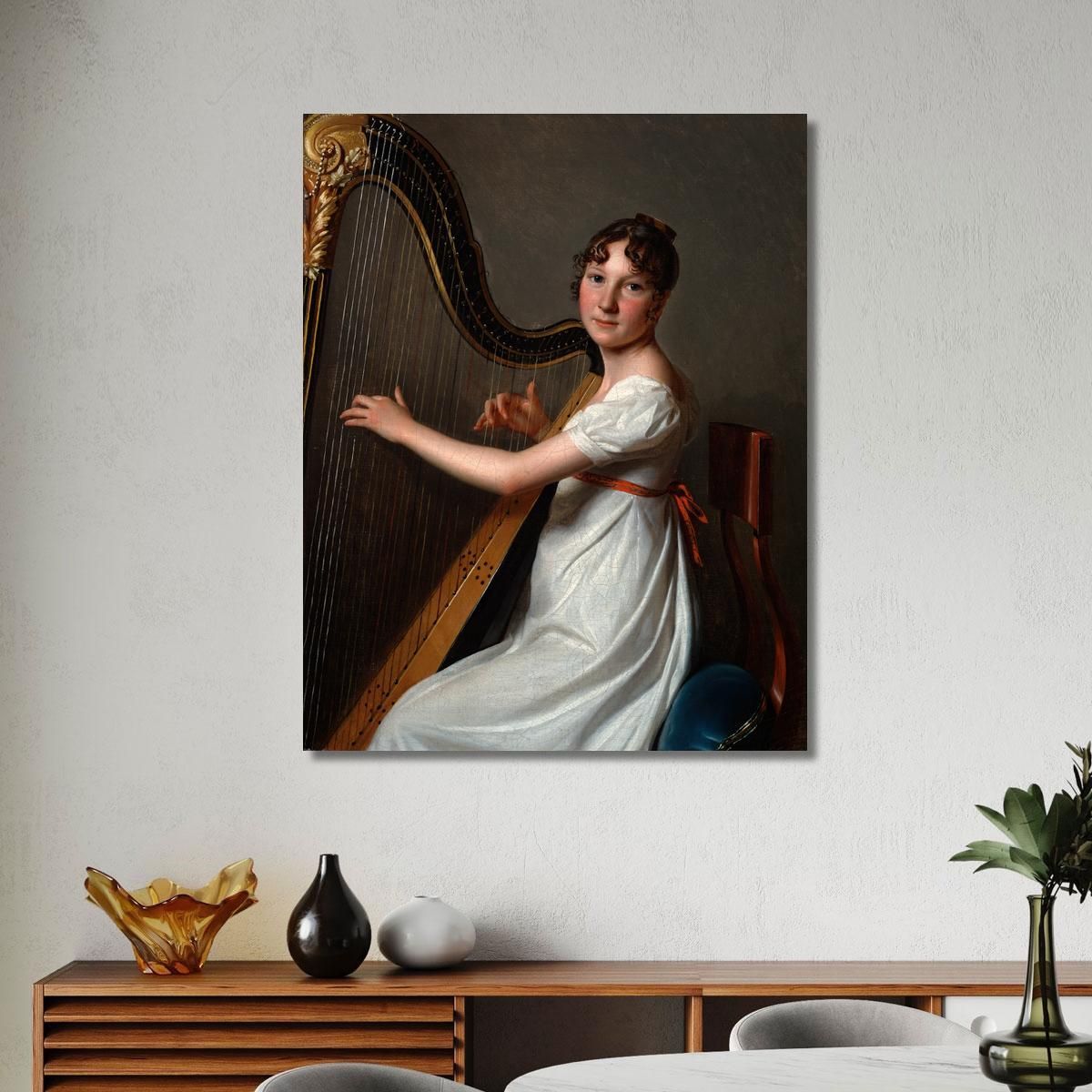 The Young Harpist Louis Léopold Boilly llb66 canvas print 