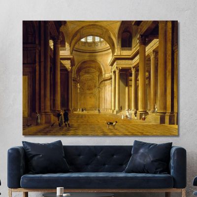 Interior View Of The Panthéon Louis Léopold Boilly llb68 canvas print 