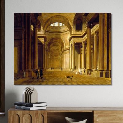 Interior View Of The Panthéon Louis Léopold Boilly llb68 canvas print 