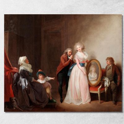 Woman Showing Her Portrait Louis Léopold Boilly llb69 canvas print 