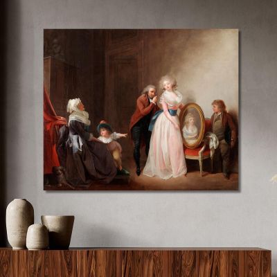 Woman Showing Her Portrait Louis Léopold Boilly llb69 canvas print 