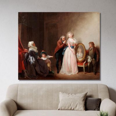 Woman Showing Her Portrait Louis Léopold Boilly llb69 canvas print 