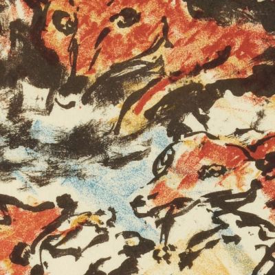 The Vixen Ermelyn With Her Children In The Fox Den Malepartus Lovis Corinth lcr21 canvas print
