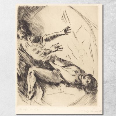 Joseph And Potiphar'S Wife Lovis Corinth lcr49 canvas print 
