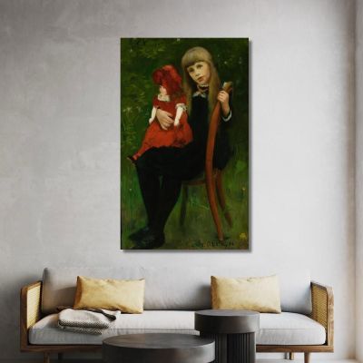 Portrait Of Anna Schaumburg With A Doll Lovis Corinth lcr65 canvas print 