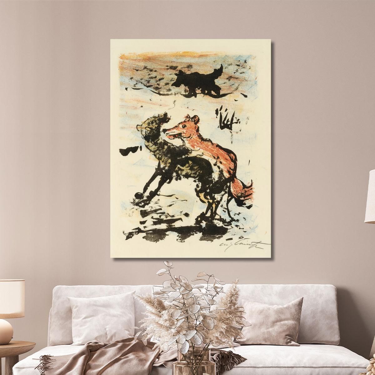 Reinecke Climbs Giremund Isegrim'S Wife Lovis Corinth lcr70 canvas print 
