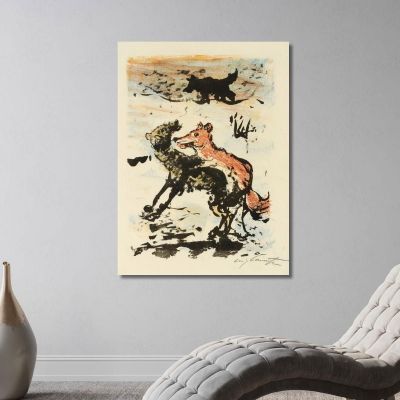 Reinecke Climbs Giremund Isegrim'S Wife Lovis Corinth lcr70 canvas print 