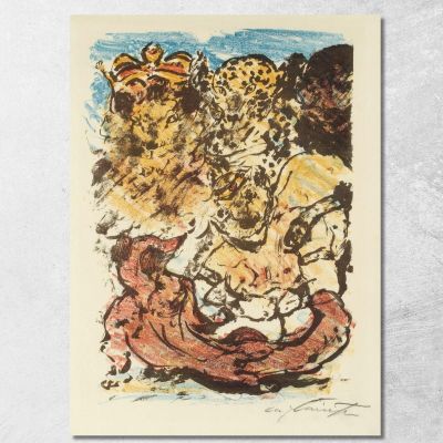 Reinecke Before King Nobel And His Wife Braun The Bear And The Cat Hinze Lovis Corinth lcr73 canvas print 