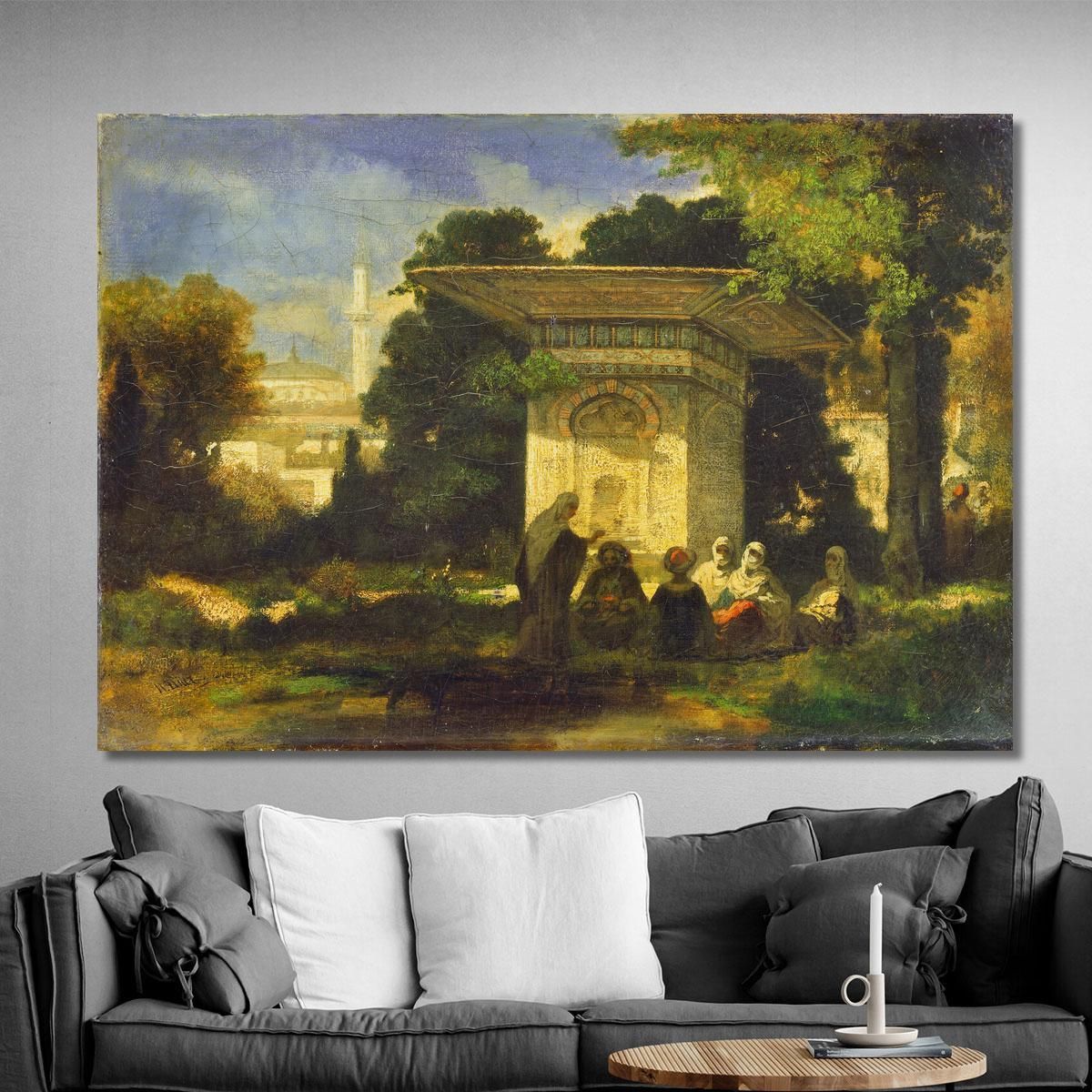 A Turkish Fountain Narcisse-Virgile Diaz de La Peña nvd2 canvas print 