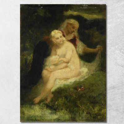 After The Bath Narcisse-Virgile Diaz de La Peña nvd4 canvas print 