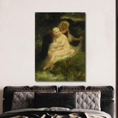 After The Bath Narcisse-Virgile Diaz de La Peña nvd4 canvas print 